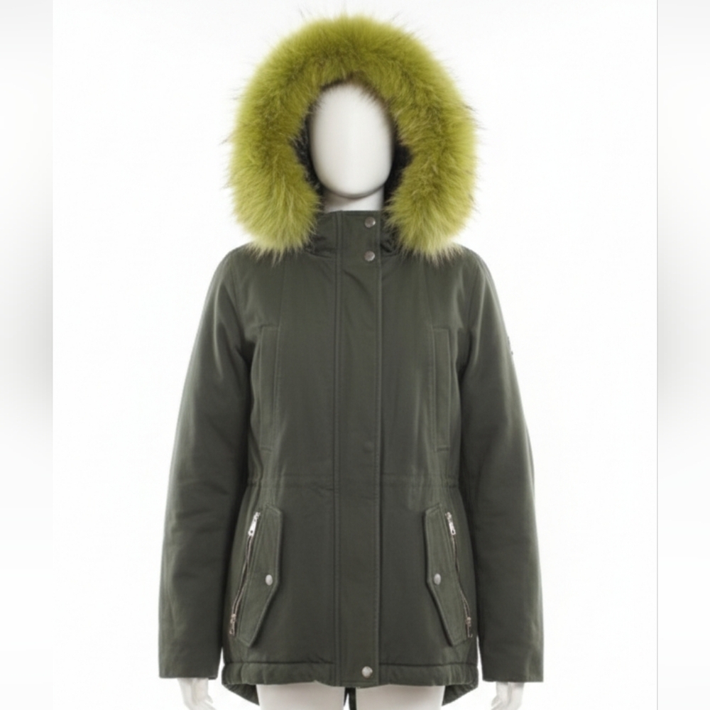 Italian Olive Green Corset Parka Size 42